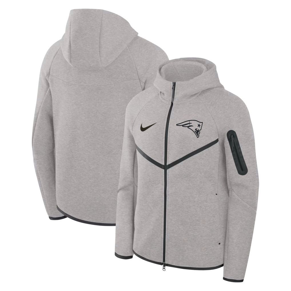 Men 2026 Nike NFL New England Patriots hoodie grey 05